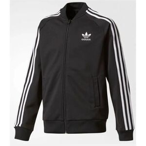 Boys Adidas 3-stripe zip front training jacket sz S